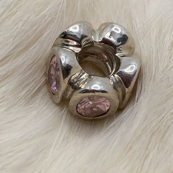 Pandora Jewelry - *RETIRED* Pandora Oval Lights Charm w/ Lavender Crystals  - June Birthstone